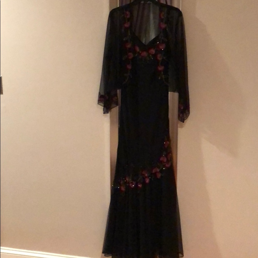 Black formal dress with jacket